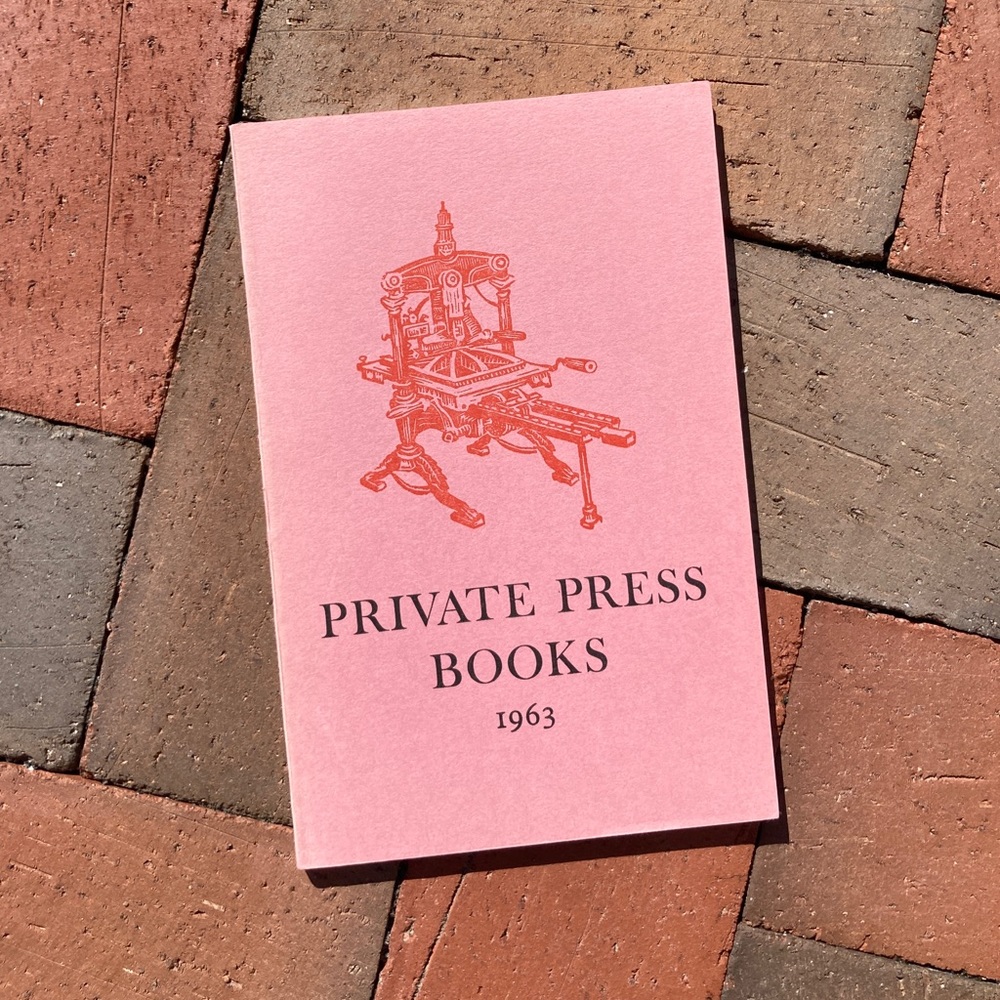 1964 Private Press World Literature Printing Press Typography British Lit Art